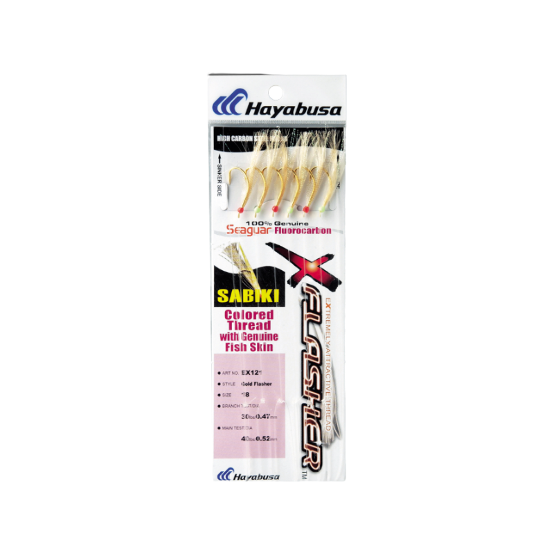 HAYABUSA SEAGUAR SABIKI - GOLD FLASHER & FISH SKIN