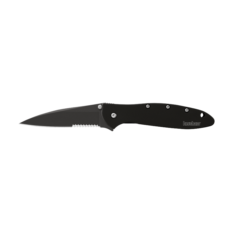 KERSHAW LEEK BLACK SERRATED KNIFE