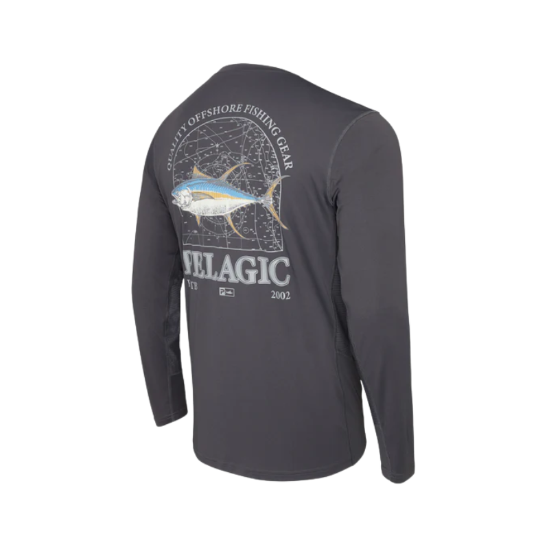 PELAGIC VAPORTEK MAPPED YFT SHIRT - GRAPHITE