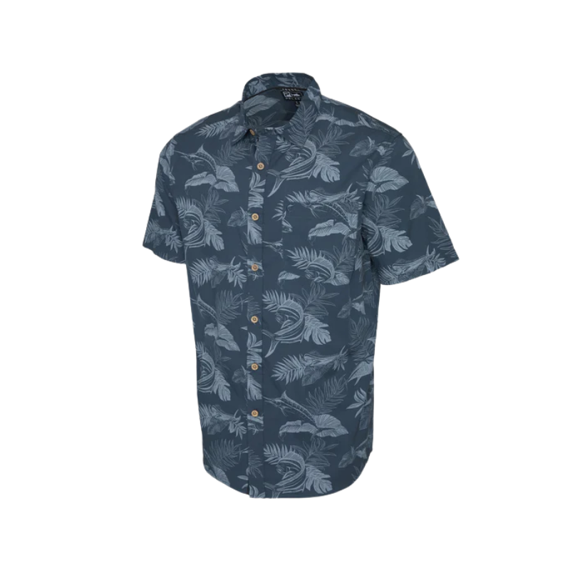 PELAGIC KNOCKDOWN BUTTON UP SHIRT - DARK NAVY