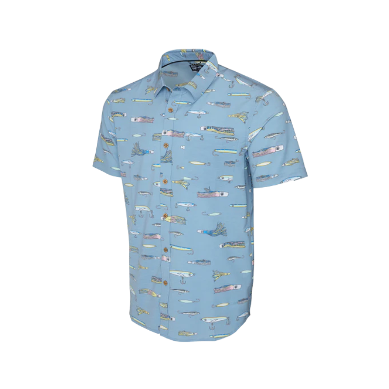 PELAGIC TOPSHOT LURED BUTTON UP SHIRT - WINWARD BLUE