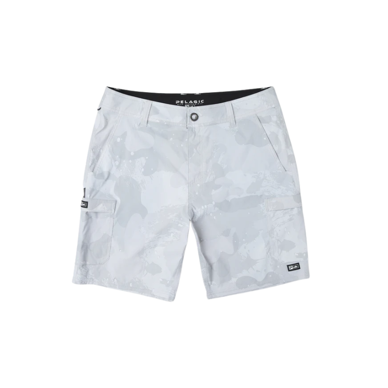 PELAGIC MADEIRA CARGO HYBRID SHORTS - LIGHT GREY BRUSH CAMO